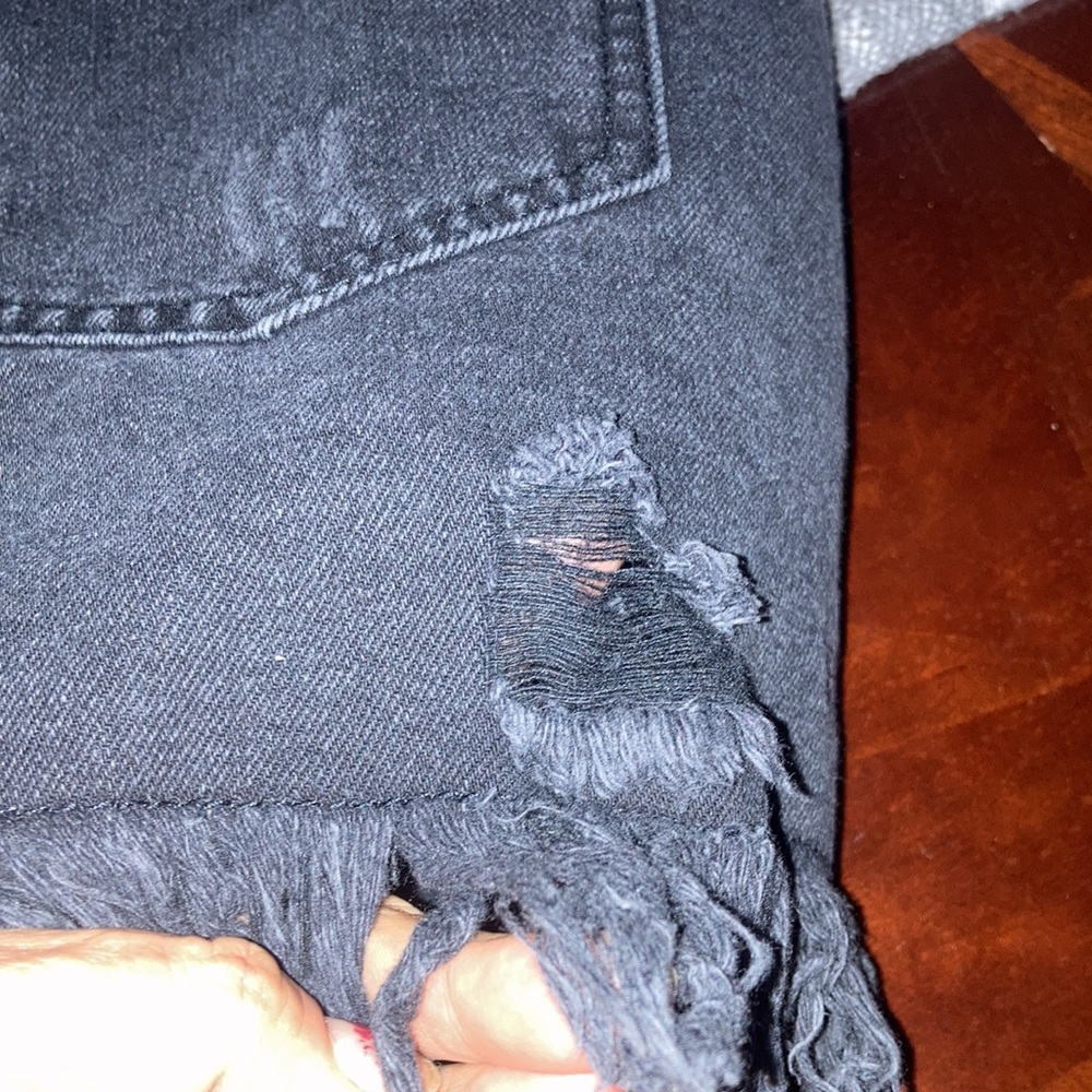 Ladies black jean skirt with pockets - Picture 11 of 11